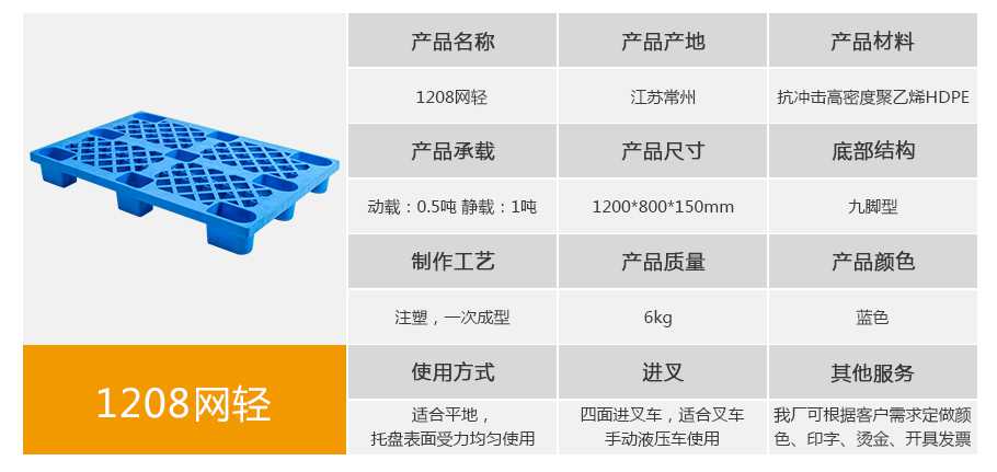 軒盛塑業(yè)1208網格九腳塑料托盤